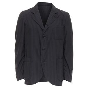 Pre Loved Comme Des Garcons Vintage Pinstripe Button Closure Blazer Men grey |